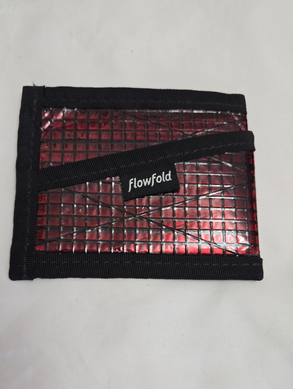 Flowfold Red Grid Wallet